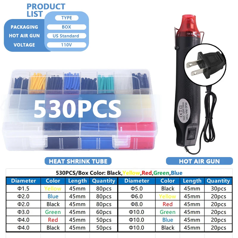 Heat Shrink Tubing Kit – Waterproof Electric Wire Insulation for Cable Repair