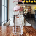 Large Capacity Plastic Water Cup – Straw Tumbler for Outdoor Camping