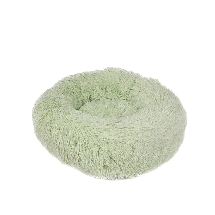 Round Plush Pet Bed – Soft Warm Sleeping Mat for Large Dogs and Cats