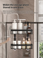 Three-Layer Wall Mounted Bathroom Rack – Shower Storage Organizer