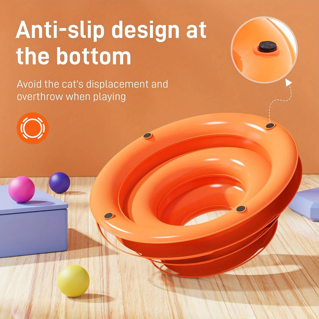 Interactive 3-Layer Cat Toy Tower – Puzzle Game for Mental and Physical Exercise