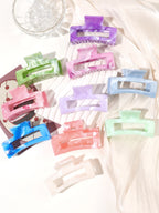 Matte Square Hair Claw Clips – Non-slip 3.4 inch Accessories for Thick Hair