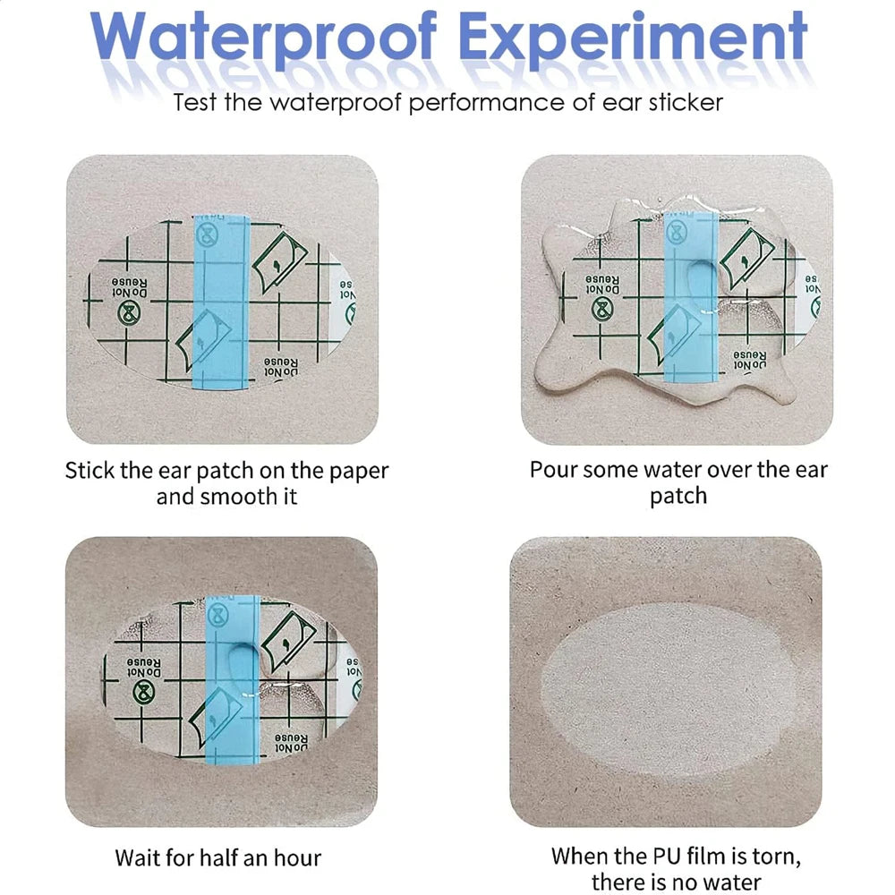 Waterproof Ear Stickers – Disposable Protective Shields for Swimming Showering