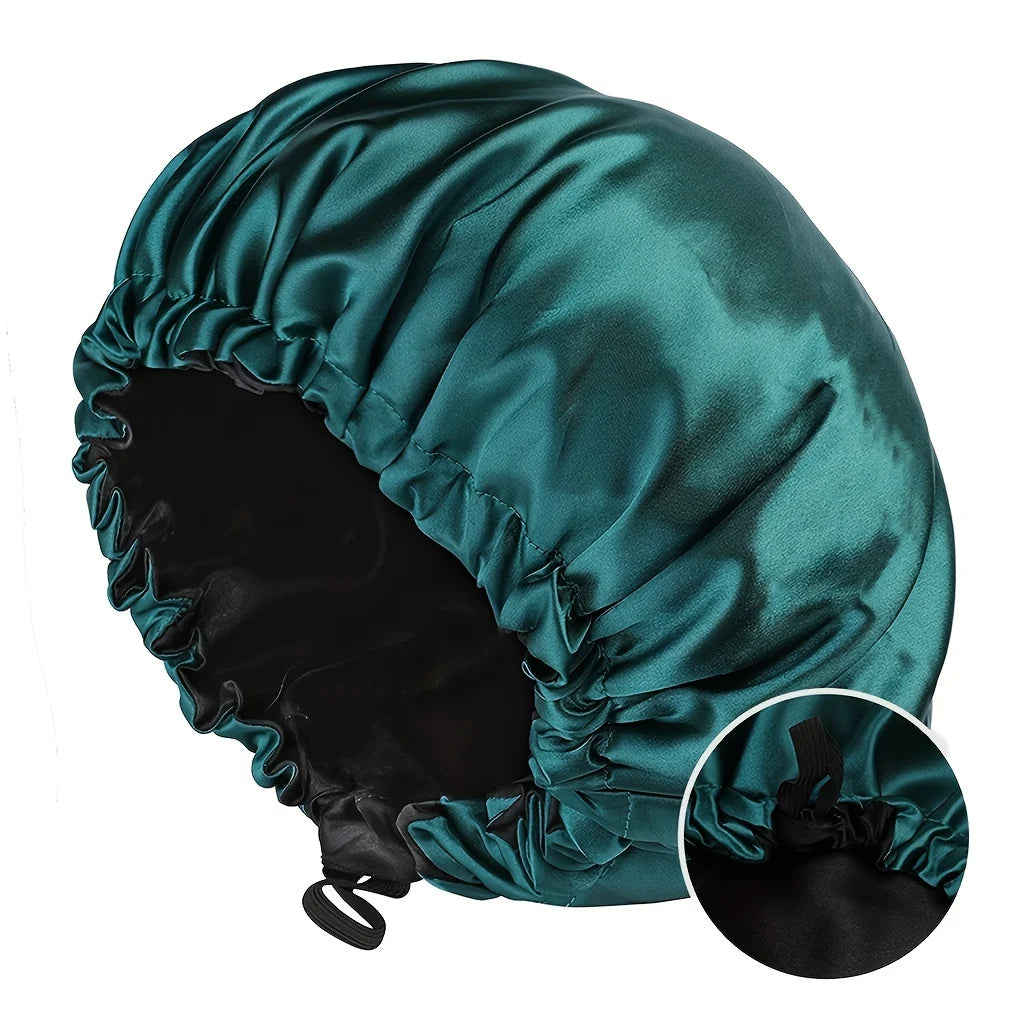 Silk Sleep Bonnet – Adjustable Double Layered Cap for Hair Protection