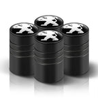 Metal Car Tire Valve Caps – Logo Emblem Decoration for Peugeot Vehicles