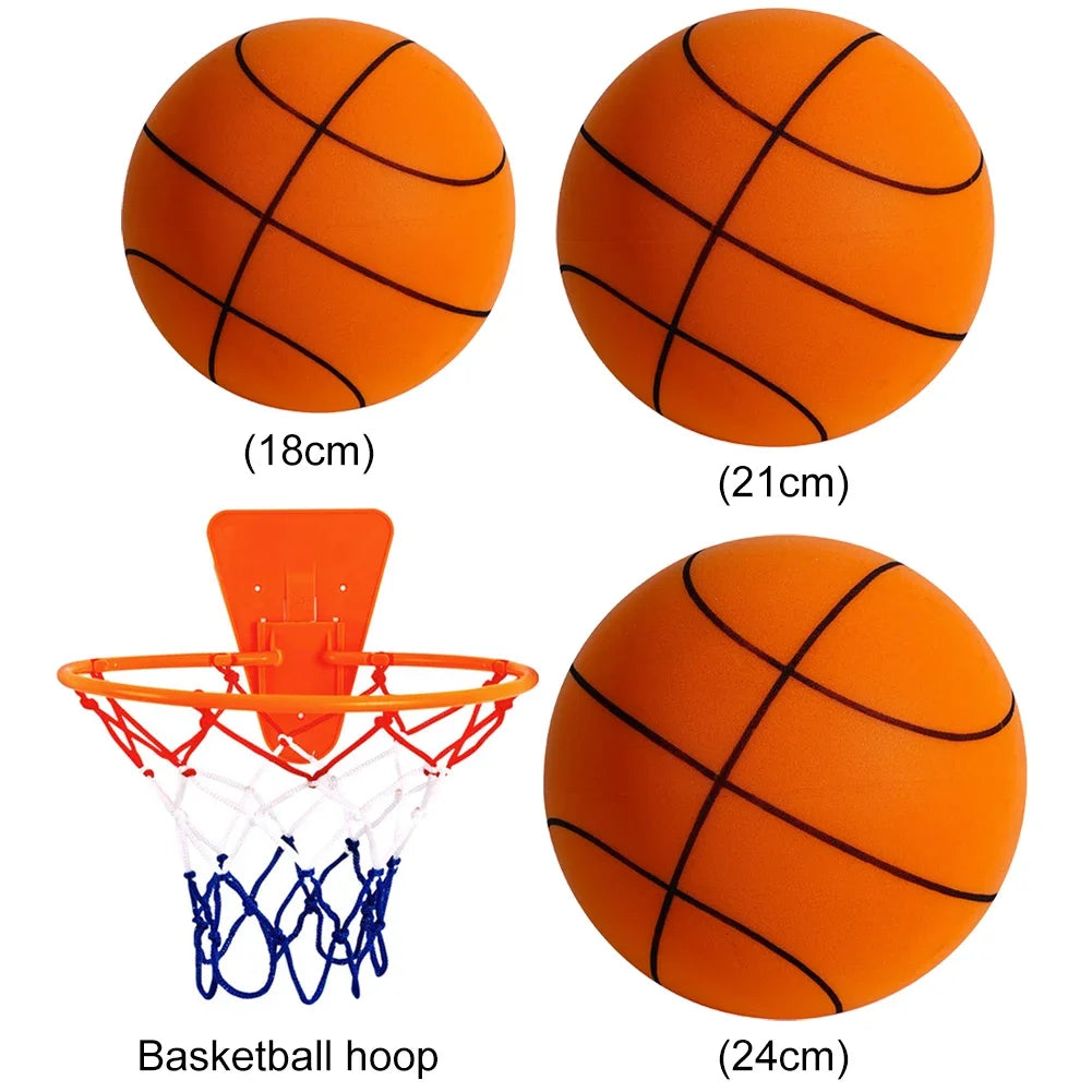 Silent Foam Basketball – Lightweight Elastic Sports Toy for Kids Indoor Play