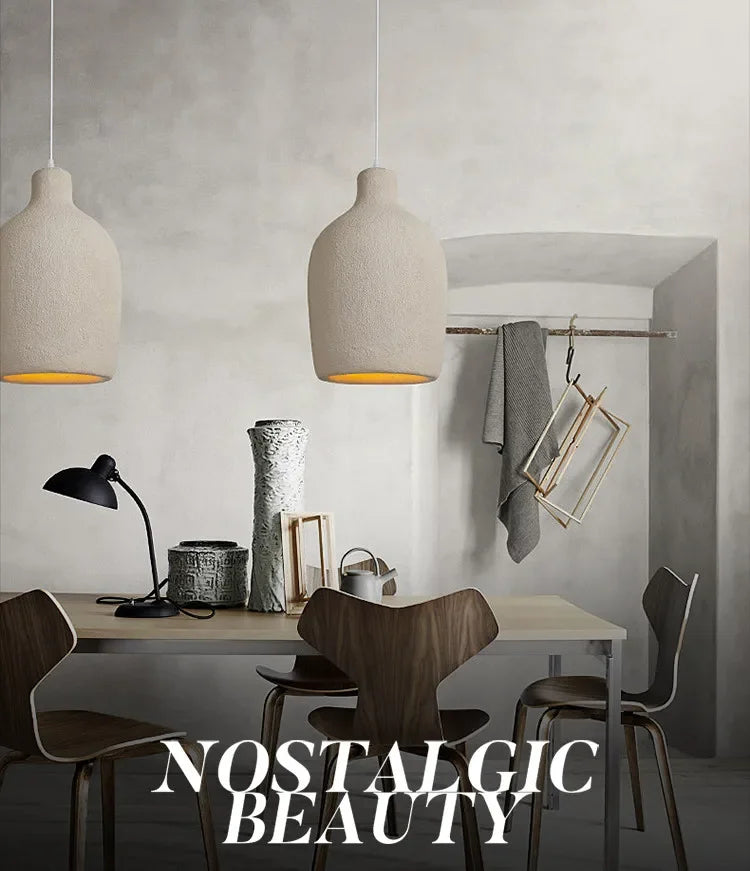 Wabi Sabi LED Chandelier – Modern Minimalist Pendant Light for Dining Room