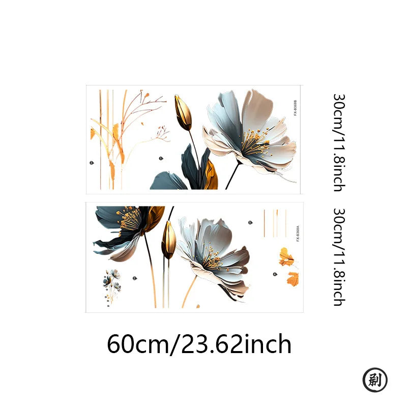 3D Relief Floral Wall Stickers – Self-Adhesive Decor for Kids Bedroom