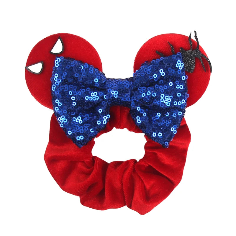 Velvet Sequin Mouse Ear Scrunchies – Elastic Hair Accessories for Kids Party