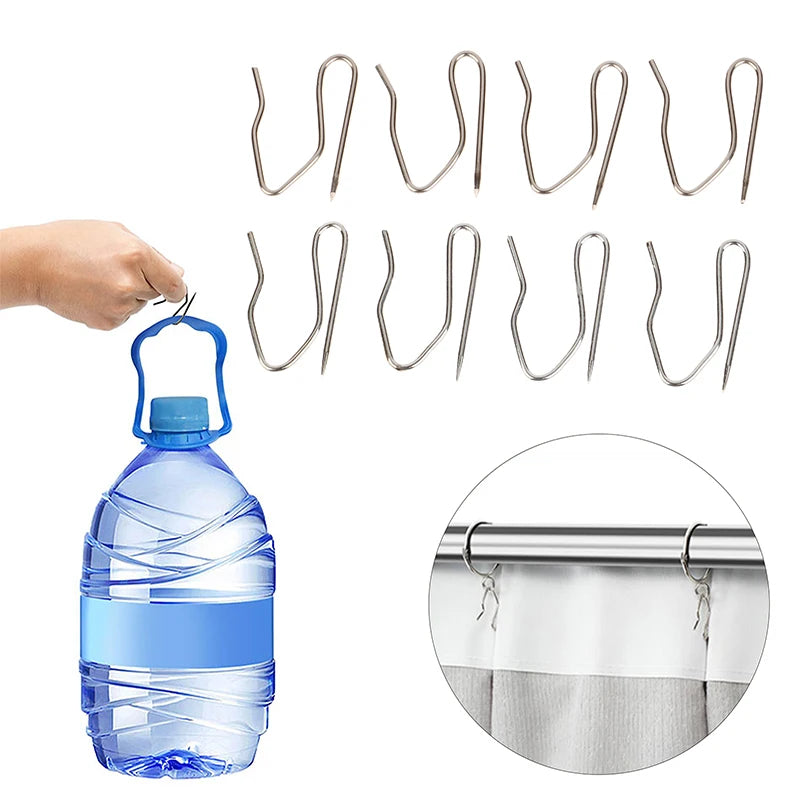 Stainless Steel Drapery Pin Hooks – Heavy Duty Curtain Pleating Accessories