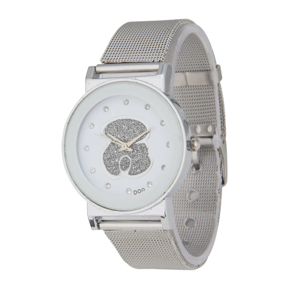 Bear Diamond Quartz Watch – Elegant Minimalist Wristwear for Women