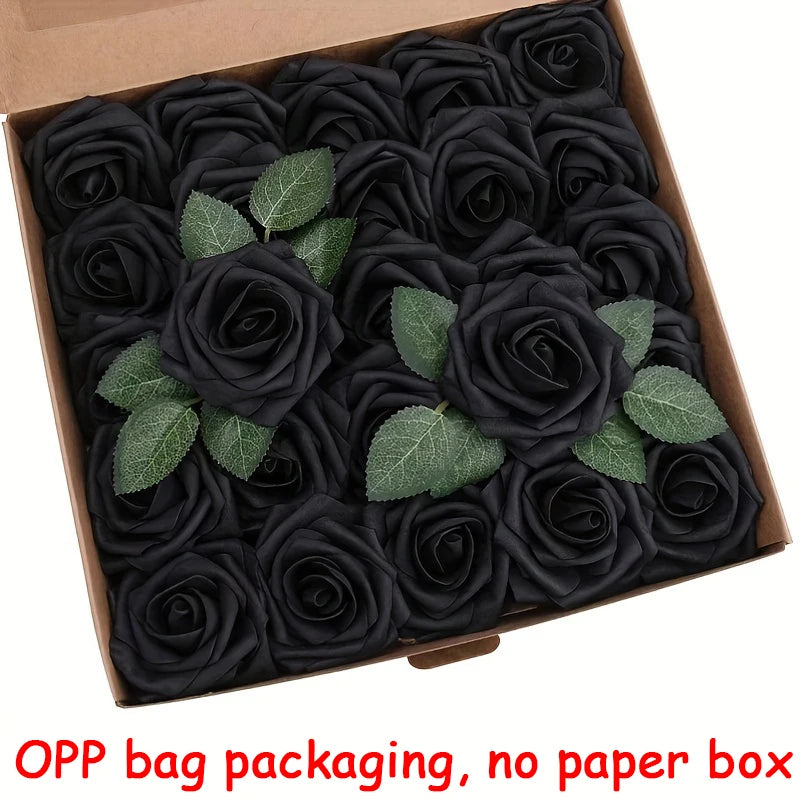 Artificial Rose Flowers – Stemmed Fake Roses for Wedding Bouquets and Decor