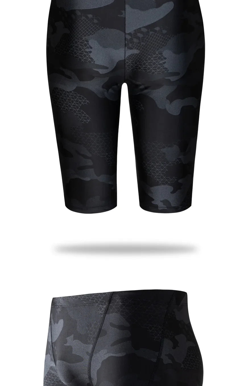 Camouflage Swim Trunks – Breathable Loose-fit Boardshorts for Men