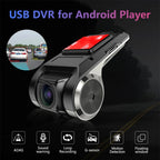 ADAS USB Dash Cam – Full HD Car DVR Camera for Android Navigation Head Units