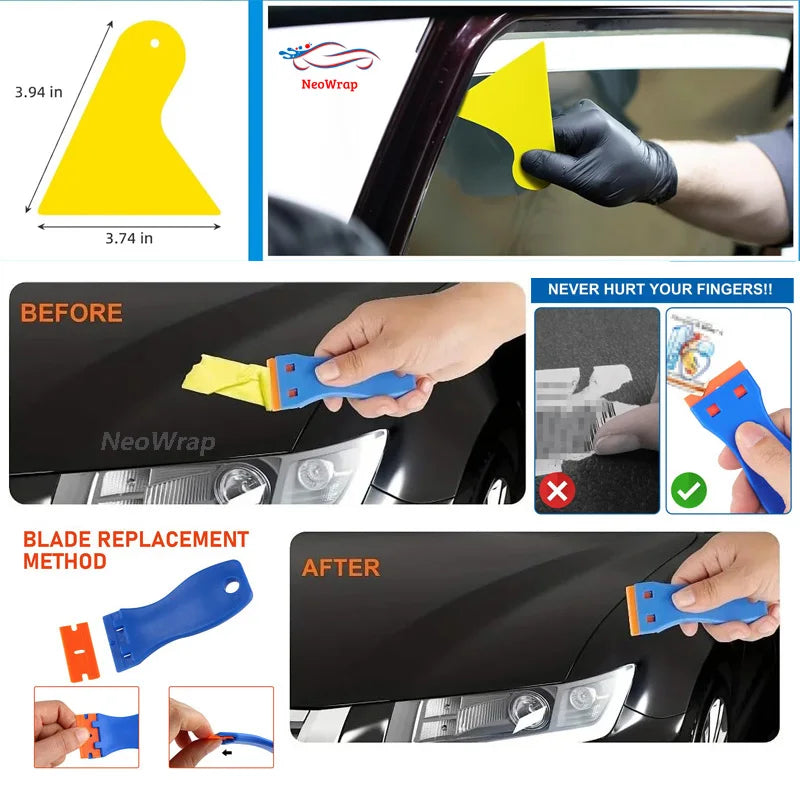 Vinyl Wrapping Tool Kit – Professional Squeegees for Car Window Tinting