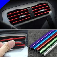 Car Air Vent Trim Strips – U Style Interior Decoration for Auto Dashboard