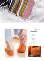 Silicone Invisible Boat Socks – Soft Cotton Women's Ankle Liners for Summer