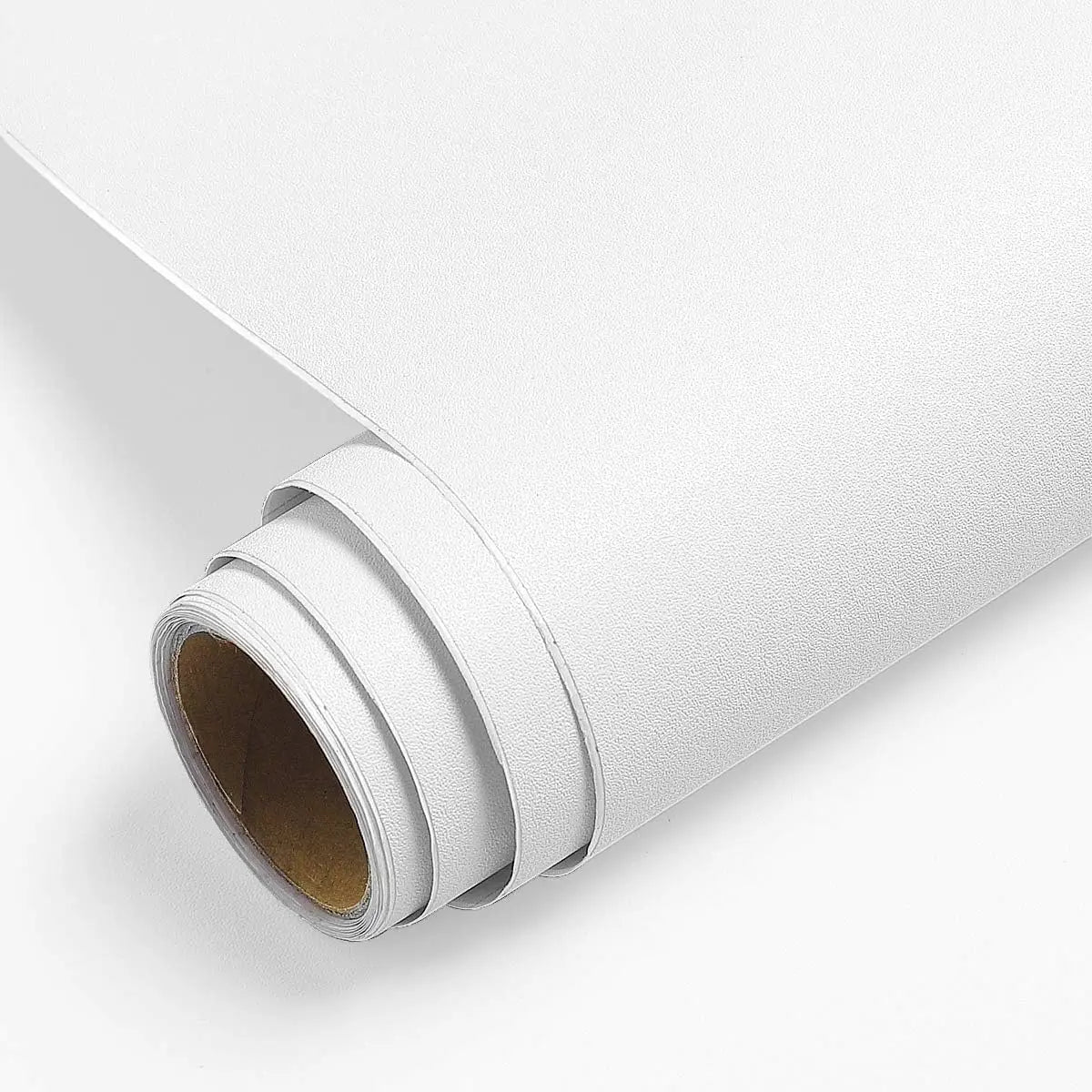 Matte White Vinyl Wallpaper – Waterproof Self-Adhesive Film for Home Decor