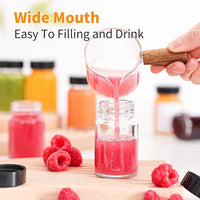 Clear Glass Shot Bottles – 60ml Wide Mouth Mini Jars for Travel and Storage