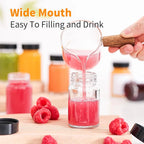 Clear Glass Shot Bottles – 60ml Wide Mouth Mini Jars for Travel and Storage