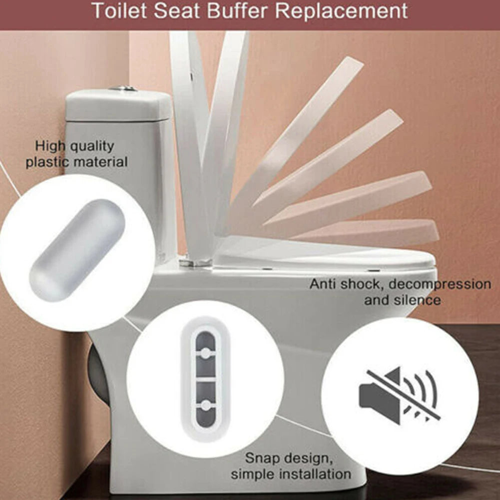 Toilet Seat Buffer Set – Noise Reduction Pads for Bathroom Maintenance