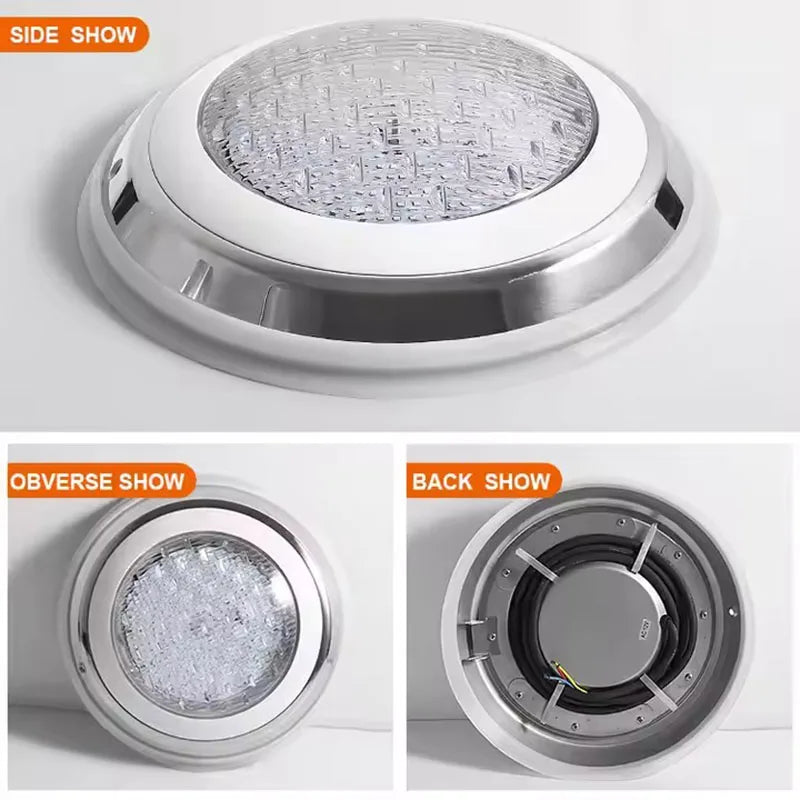 RGB LED Swimming Pool Lamp – Stainless Steel Waterproof Light for Underwater