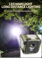 Foldable Solar Camping Light – 2000mAh Power Bank for Outdoor Hiking Tent