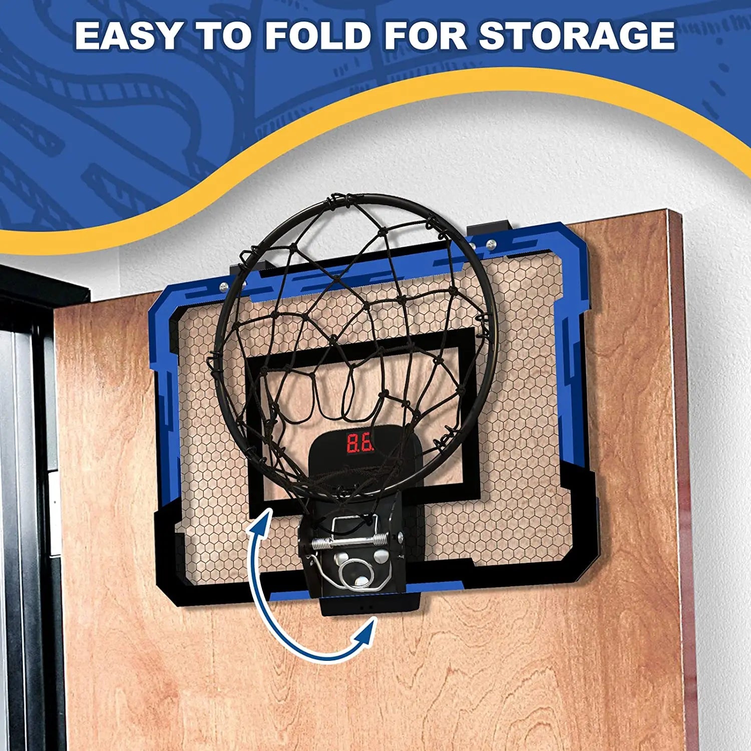 Wall-Mounted Basketball Hoop – Indoor Training Toy for Kids Outdoor Play