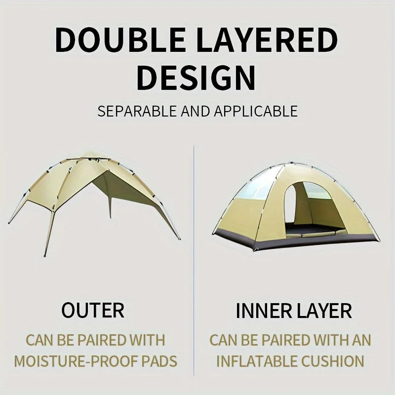 Automatic Camping Tent – Waterproof Double-Deck Shelter for Outdoor Travel
