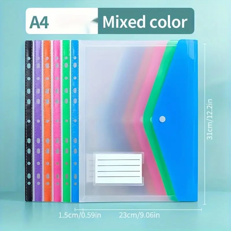 A4 File Folders – 11-Ring Durable PP Organizer for School Office and Home