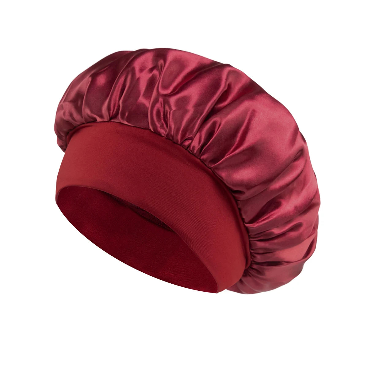 Satin Sleep Bonnet – Elastic Silk Hair Cap for Overnight Hair Protection