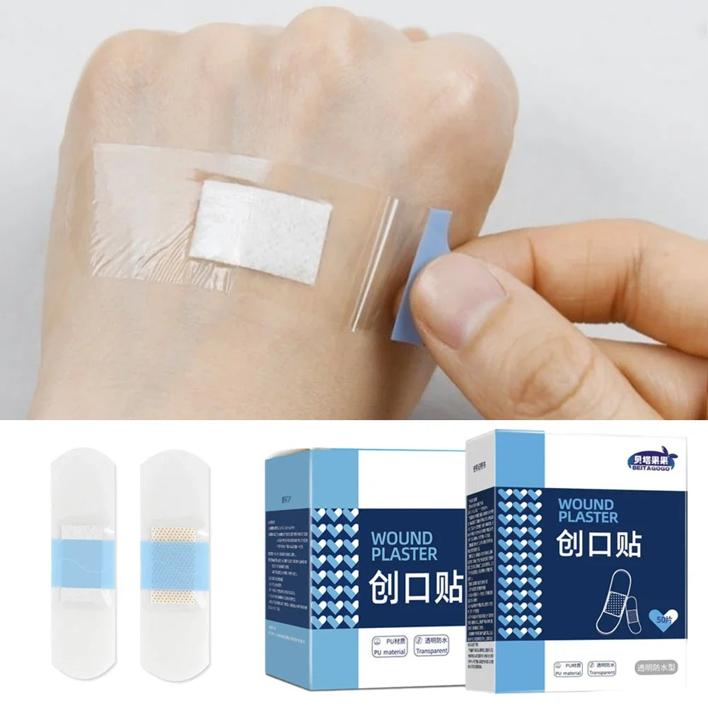 Waterproof Adhesive Bandages – Transparent Medical Dressing for Wound Care