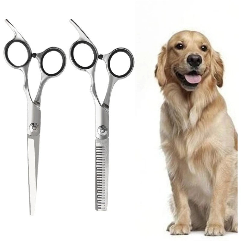 Professional Grooming Scissors – Stainless Steel for Pet Hair Trimming