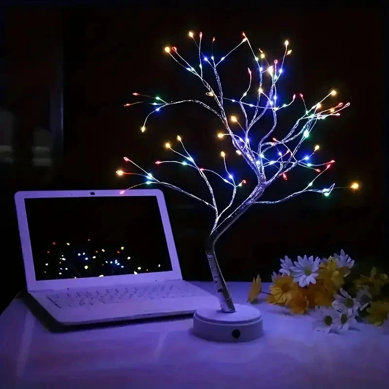 108 LED Bonsai Tree Light – Colorful USB Battery Decor for Home Bedroom Christmas