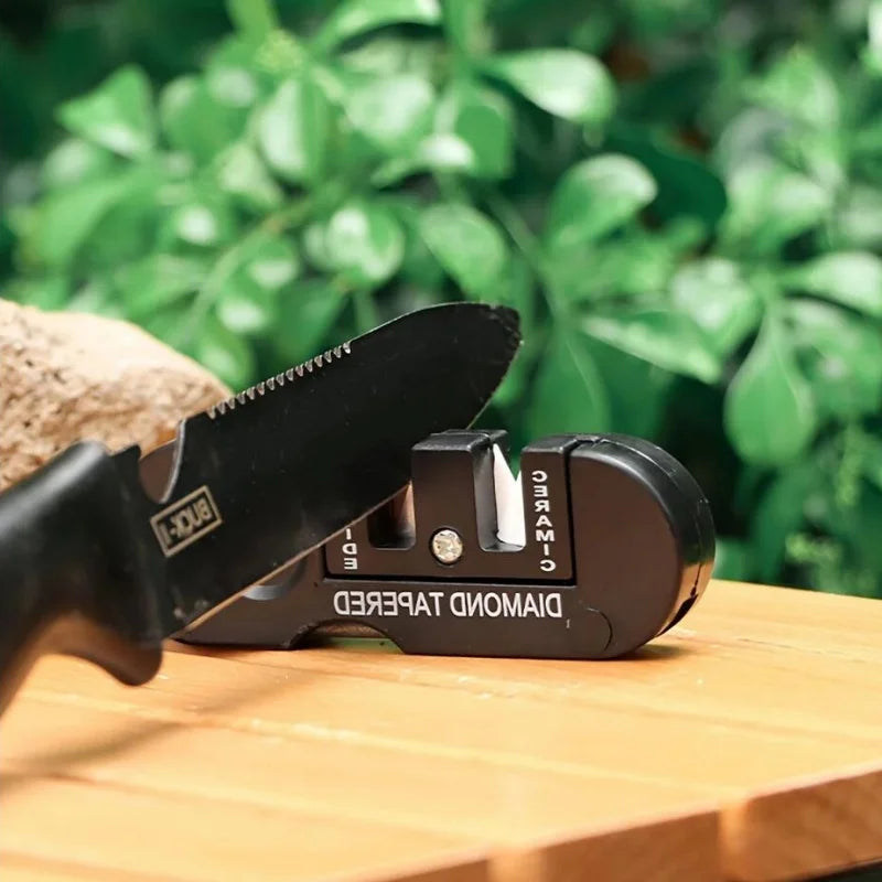 Portable Tungsten Carbide Sharpener – Ceramic Knife Tool for Outdoor Camping