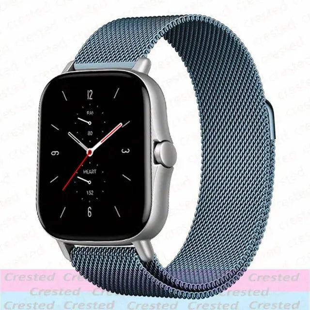 Milanese Stainless Steel Watch Band – 20mm 22mm Strap for Amazfit Smartwatches