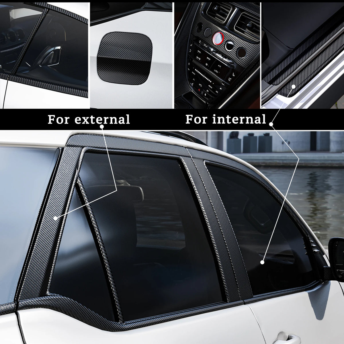 Nano Carbon Fiber Protective Strip – 10m Waterproof Tape for Car Exterior