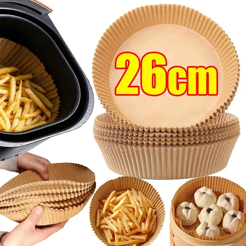 Disposable Air Fryer Liners – Non-Stick Parchment Paper for Baking and Roasting