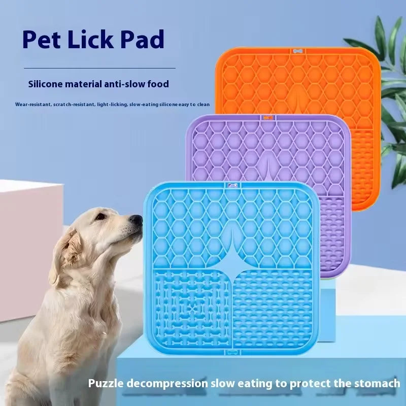 Slow Feeder Licking Mat – Anti-Choking Textured Pad for Dog and Cat Anxiety
