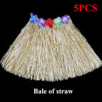 Hawaiian Hula Grass Skirt – Tropical Costume for Beach Parties and Luaus