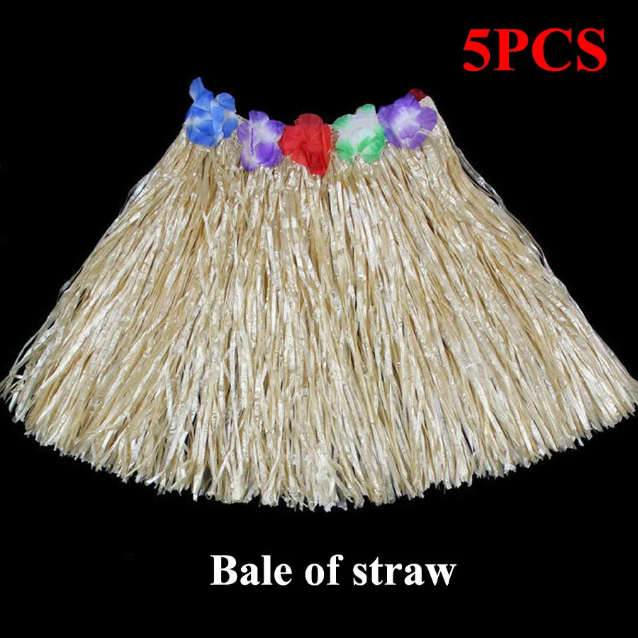 Hawaiian Hula Grass Skirt – Tropical Costume for Beach Parties and Luaus