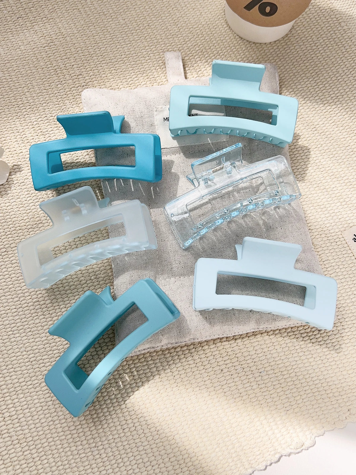 Matte Square Hair Claw Clips – Non-slip 3.4 inch Accessories for Thick Hair