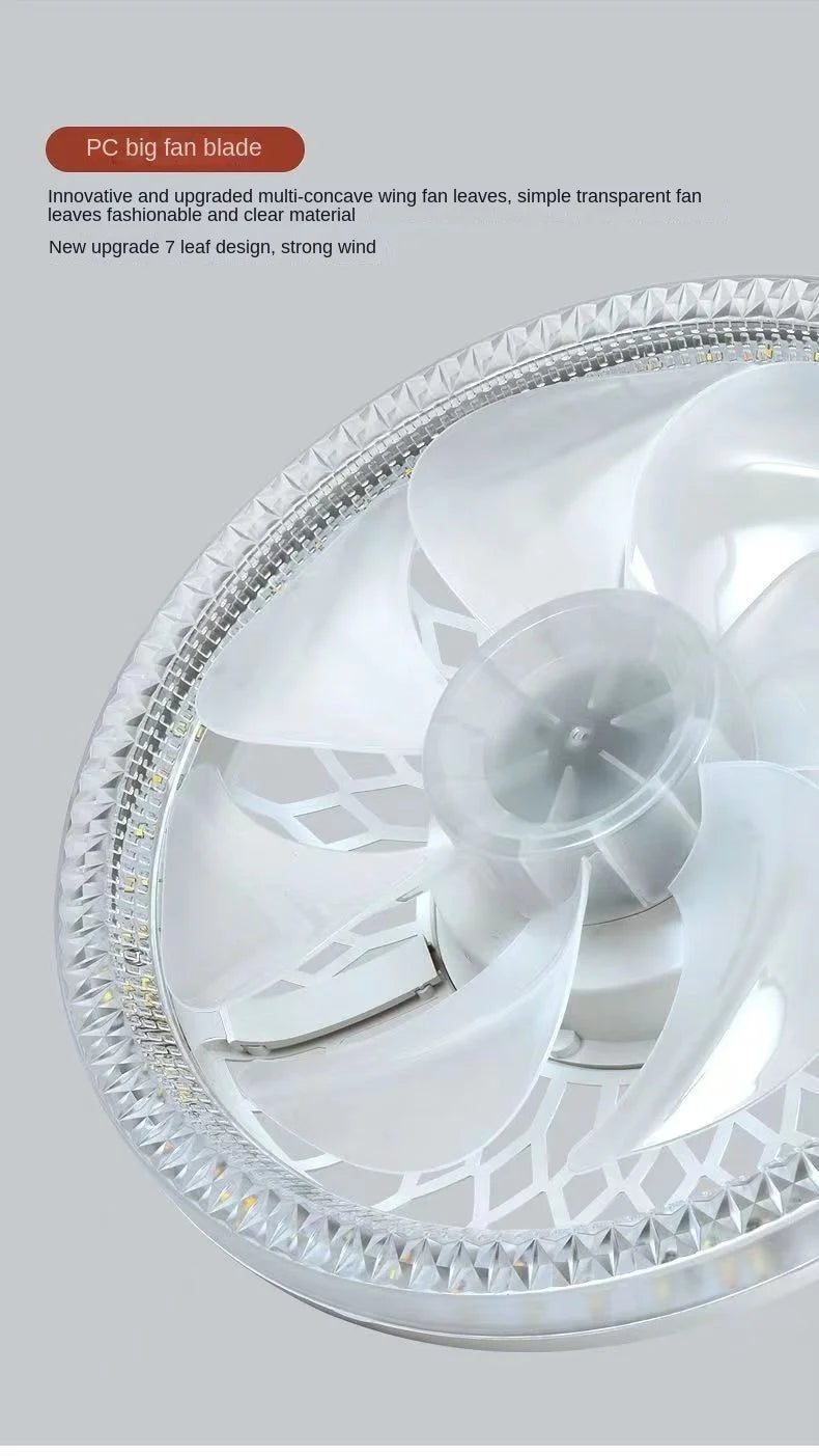 Modern LED Ceiling Fan Light – Remote Controlled E27 Lamp for Bedroom