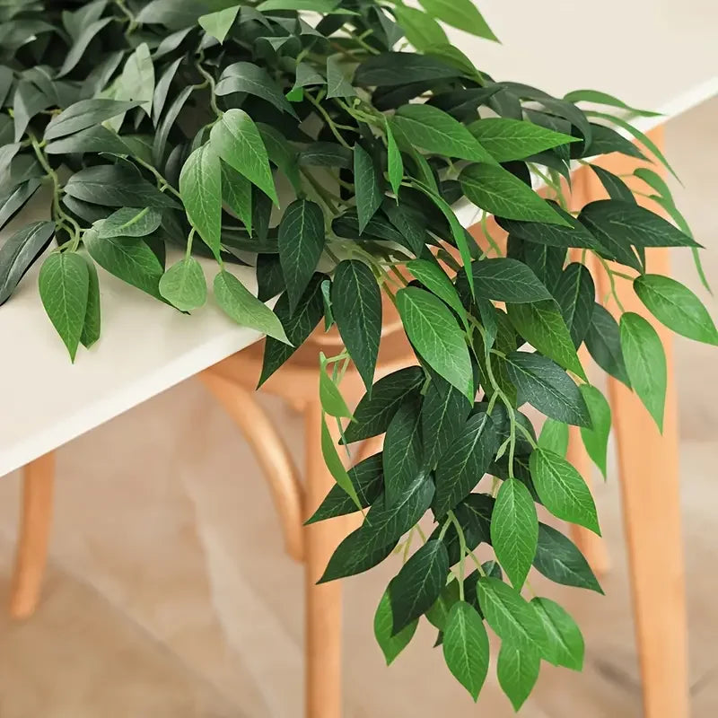 Artificial Italian Ruscus Garland – Silk Willow Ivy Leaves for Wedding Decor