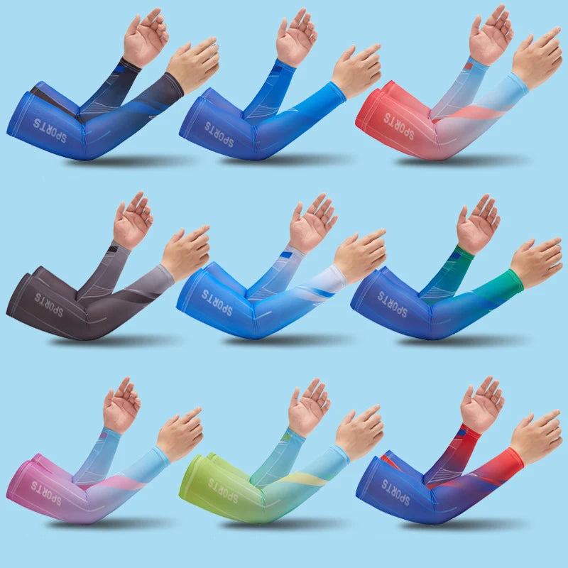 UV Protection Arm Sleeves – Cooling Ice Fabric for Outdoor Sports