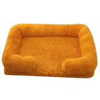 Plush Rectangular Dog Bed – Washable Fluffy Pet Cushion for Small to Large Dogs