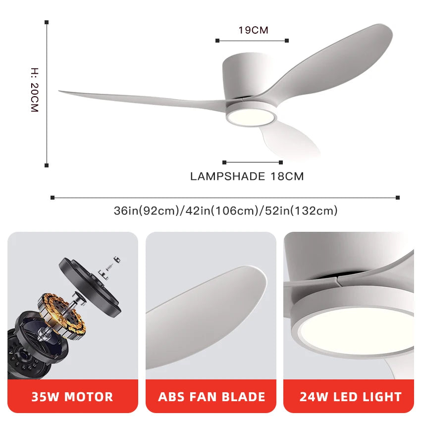 Inverter Ceiling Fan with Light – Silent Cooling for Bedroom and Office