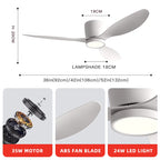 Inverter Ceiling Fan with Light – Silent Cooling for Bedroom and Office