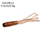 Soft Silicone Tube Worm Lure – 5cm Micro Bait for Bass Perch and Trout Fishing