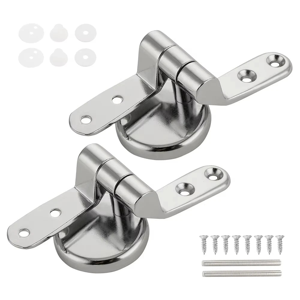Zinc Alloy Toilet Seat Hinges – Replacement Mounting Hardware for Toilet Lids